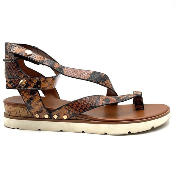 FRANCO SARTO Daven Gladiator size 8.5 animal print - Picture 1 of 12